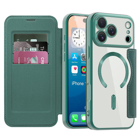 Husa de protectie Techsuit SmartMag Book compatibil cu iPhone 17 Pro Max, Verde