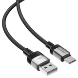 Cablu Acefast (C9-04), USB to Type-C, Fast Charging, 3A, Braided Nylon, 25.000 Bends, 1.2m, Negru