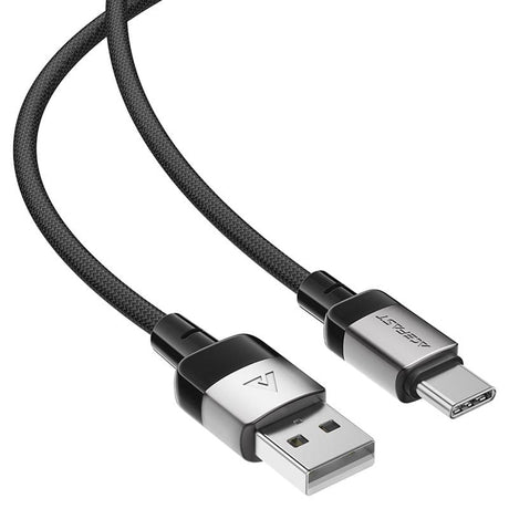 Cablu Acefast (C9-04), USB to Type-C, Fast Charging, 3A, Braided Nylon, 25.000 Bends, 1.2m, Negru