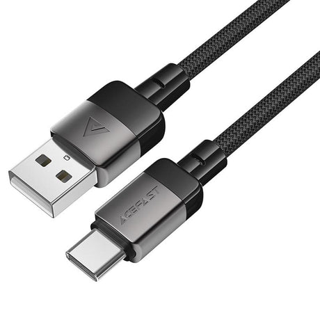 Cablu Acefast (C9-04), USB to Type-C, Fast Charging, 3A, Braided Nylon, 25.000 Bends, 1.2m, Negru