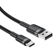 Cablu Acefast (C22-04), Fast Charge, USB to Type-C, 3A, Bend-Resistant, Wide Compatibility, Nylon Braid, 1.2m, Negru
