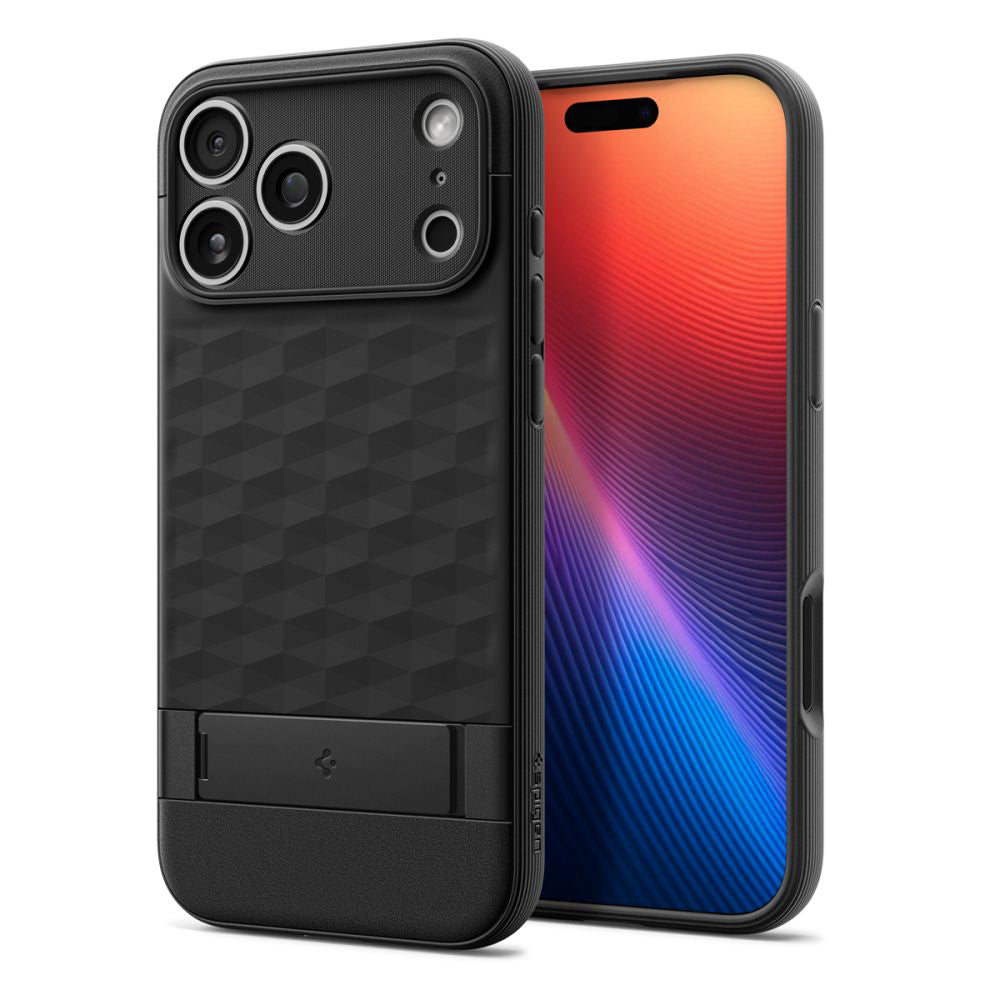 Husa de protectie Spigen Caseology Parallax "S" MagSafe (ACS09964) compatibil cu iPhone 17 Pro, Negru Mat