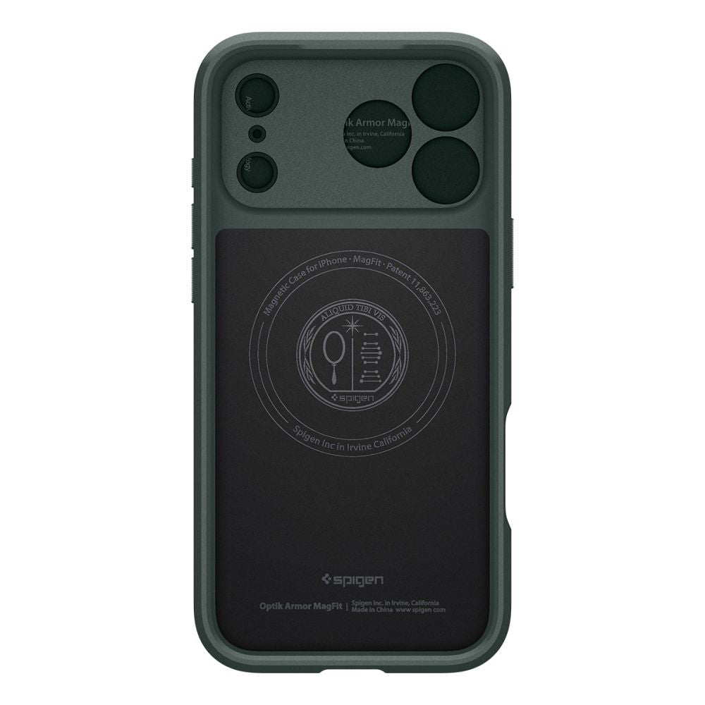 Husa de protectie Spigen Optik Armor compatibil cu iPhone 18 Pro Max / iPhone 17 Pro Max, Verde