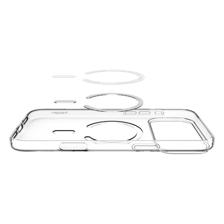Husa de protectie Spigen Liquid Crystal MagSafe (ACS10396) compatibil cu iPhone 17 Pro, Transparent / White