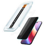 Folie de protectie Spigen (set de 2) Glas.tR EZ-FIT (AGL09862) compatibil cu iPhone 17 Air, Privacy