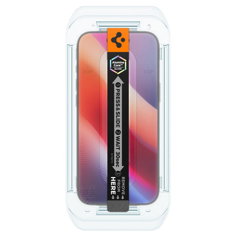 Folie de protectie Spigen (set de 2) Glas.tR EZ-FIT (AGL09862) compatibil cu iPhone 17 Air, Privacy