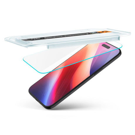 Folie de protectie Spigen (set de 2) Glas.tR EZ-FIT (AGL09861) compatibil cu iPhone 17 Air, Transparent