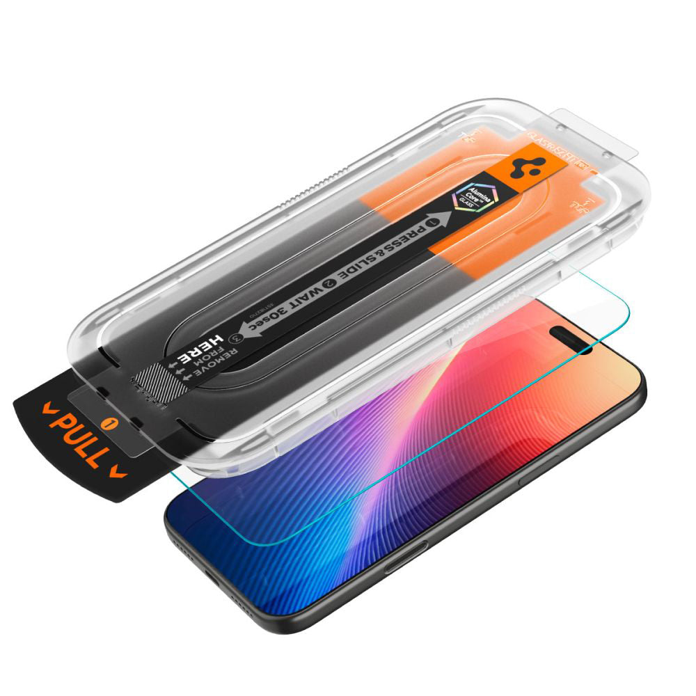 Folie de protectie Spigen Glas.tR EZ-FIT Pro HD (AGL09870) compatibil cu iPhone 17 Air, Transparent
