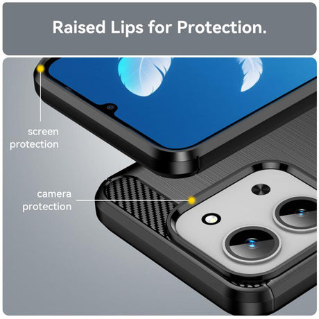 Husa de protectie Techsuit Carbon Silicone compatibil cu Xiaomi Redmi 15C 4G / Redmi 15C 5G / Poco C85 4G, Negru
