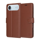 Husa de protectie Techsuit Leather Folio compatibil cu iPhone 17 Air, Maro