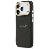 Husa de protectie Guess Peony Hot Stamp MagSafe (GUHMP17LPSAMSECK) compatibil cu iPhone 17 Pro, Negru