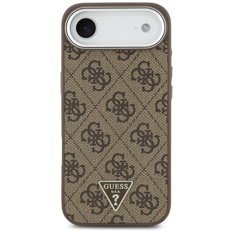 Husa de protectie Guess Hardcase 4G Triangle Logo MagSafe (GUHMP17MP4TSRCMW) compatibil cu iPhone 17 Air, Maro