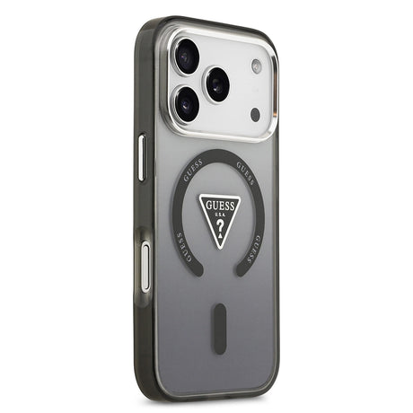 Husa de protectie Guess IML Gradient Triangle Logo MagSafe (GUHMP17LHGTMLCGK) compatibil cu iPhone 17 Pro, Negru