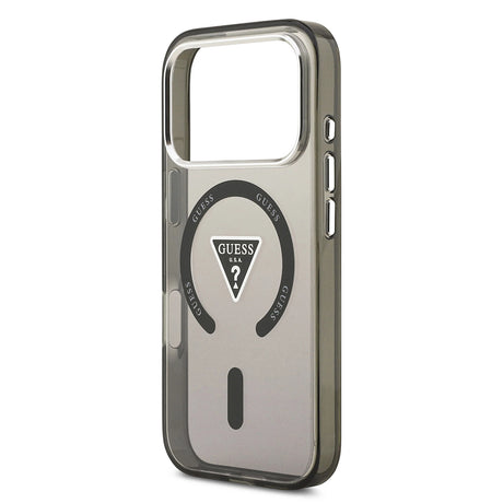 Husa de protectie Guess IML Gradient Triangle Logo MagSafe (GUHMP17LHGTMLCGK) compatibil cu iPhone 17 Pro, Negru