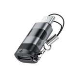 Adaptor Acefast Adapter (J9), with Digital Display, Type-C to USB-C, 480Mbps, 20V/5A, Fast Charge, Data Transmission, Metal Gray
