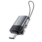 Adaptor Acefast Adapter (J7), with OTG Function, USB to Type-C, 10Gbps Data Transmission, Fast Charging, Metal Gray