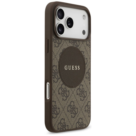 Husa de protectie Guess 4G Circle Classic Logo MagSafe (GUHMP17XP4PGRSGW) compatibil cu iPhone 17 Pro Max, Maro
