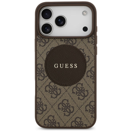Husa de protectie Guess 4G Circle Classic Logo MagSafe (GUHMP17XP4PGRSGW) compatibil cu iPhone 17 Pro Max, Maro
