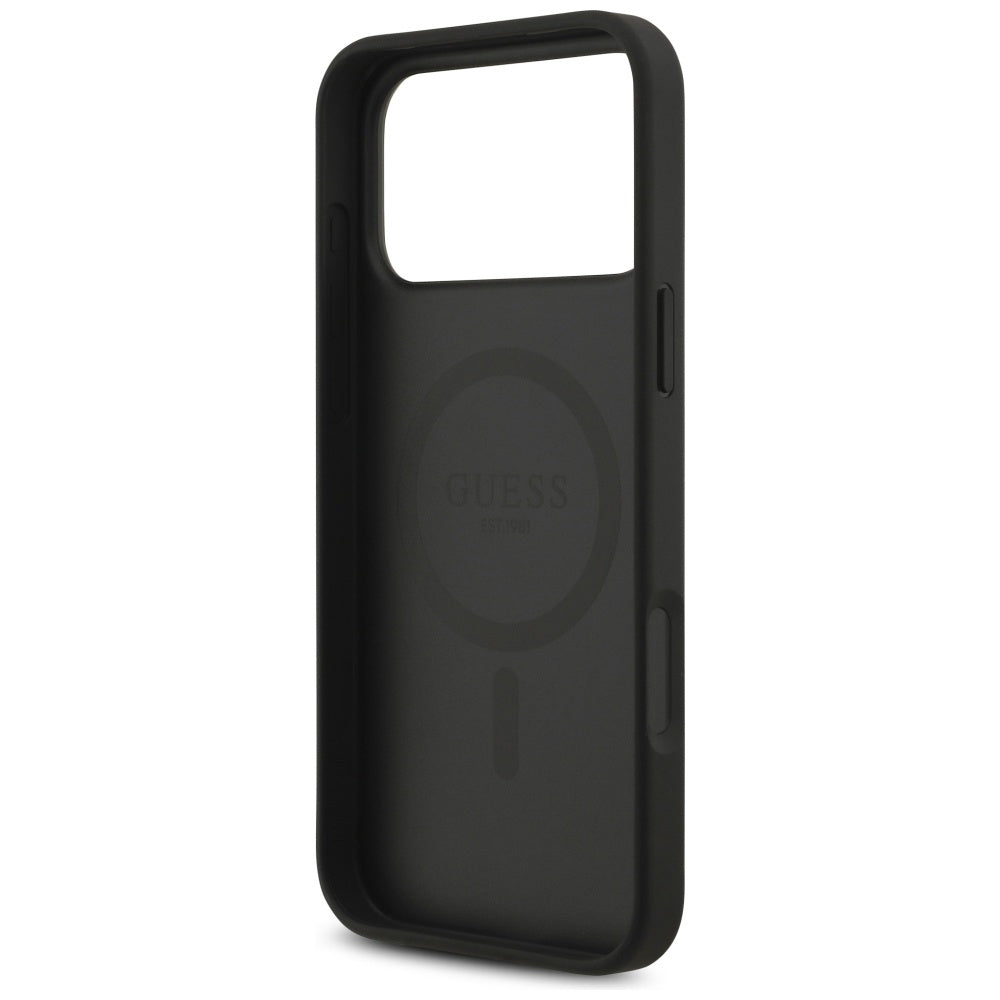 Husa de protectie Guess 4G Circle Classic Logo MagSafe (GUHMP17XP4PGRSGK) compatibil cu iPhone 17 Pro Max, Negru