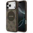 Husa de protectie Guess 4G Circle Classic Logo MagSafe (GUHMP17LP4PGRSGW) compatibil cu iPhone 17 Pro, Maro