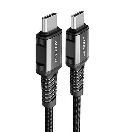 Cablu Acefast (C1-03), Type-C to Type-C, 60W, 20V/3A, Fast Charging, Nylon Braid, 1.2m, Negru