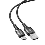 Cablu Acefast (C1-04), USB to Type-C, 3A, Fast Charging, Nylon Braid, 1.2m, Negru
