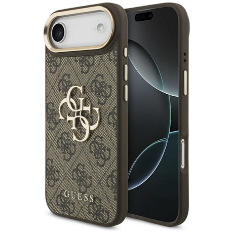 Husa de protectie Guess Hardcase Big 4G Classic Logo (GUHCP17M4GMGCBR) compatibil cu iPhone 17 Air, Maro