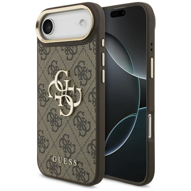 Husa de protectie Guess Hardcase Big 4G Classic Logo (GUHCP17M4GMGCBR) compatibil cu iPhone 17 Air, Maro