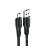 Cablu Acefast (C8-04), Fast Charging, USB to Type-C, 3A, Nylon Braided, 25.000 Bends, 1.2m, Negru