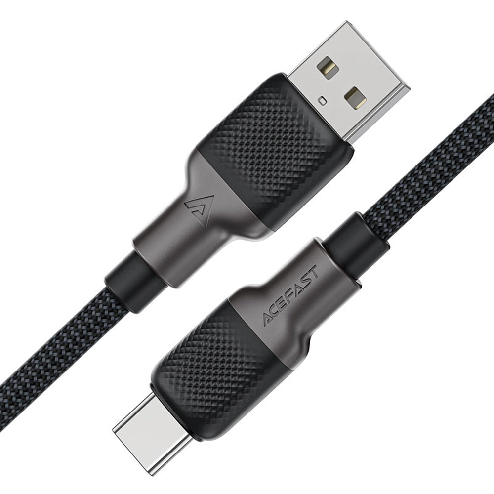 Cablu Acefast (C10-04), Fast Charging, USB to Type-C, 3A, 25.000 Bends, Durable Silicone, 1.2m, Negru