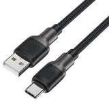 Cablu Acefast (C10-04), Fast Charging, USB to Type-C, 3A, 25.000 Bends, Durable Silicone, 1.2m, Negru