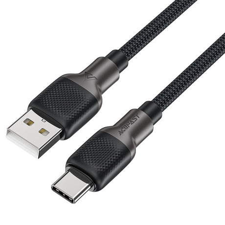 Cablu Acefast (C10-04), Fast Charging, USB to Type-C, 3A, 25.000 Bends, Durable Silicone, 1.2m, Negru