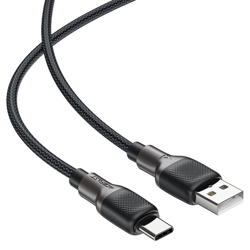 Cablu Acefast (C10-04), Fast Charging, USB to Type-C, 3A, 25.000 Bends, Durable Silicone, 1.2m, Negru