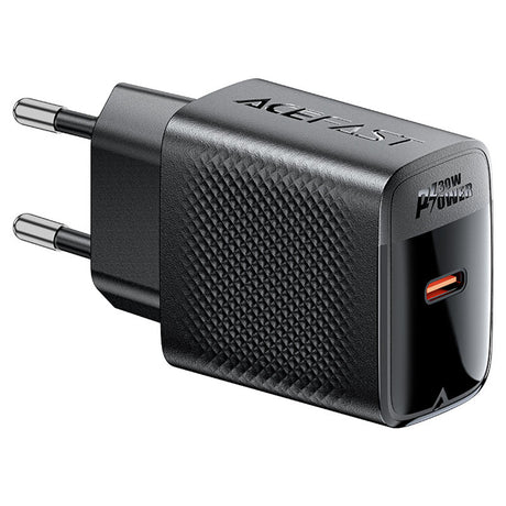 Incarcator Acefast (A102), GaN, Fast Charging, Type-C, PD30W, Smart Chip, Negru