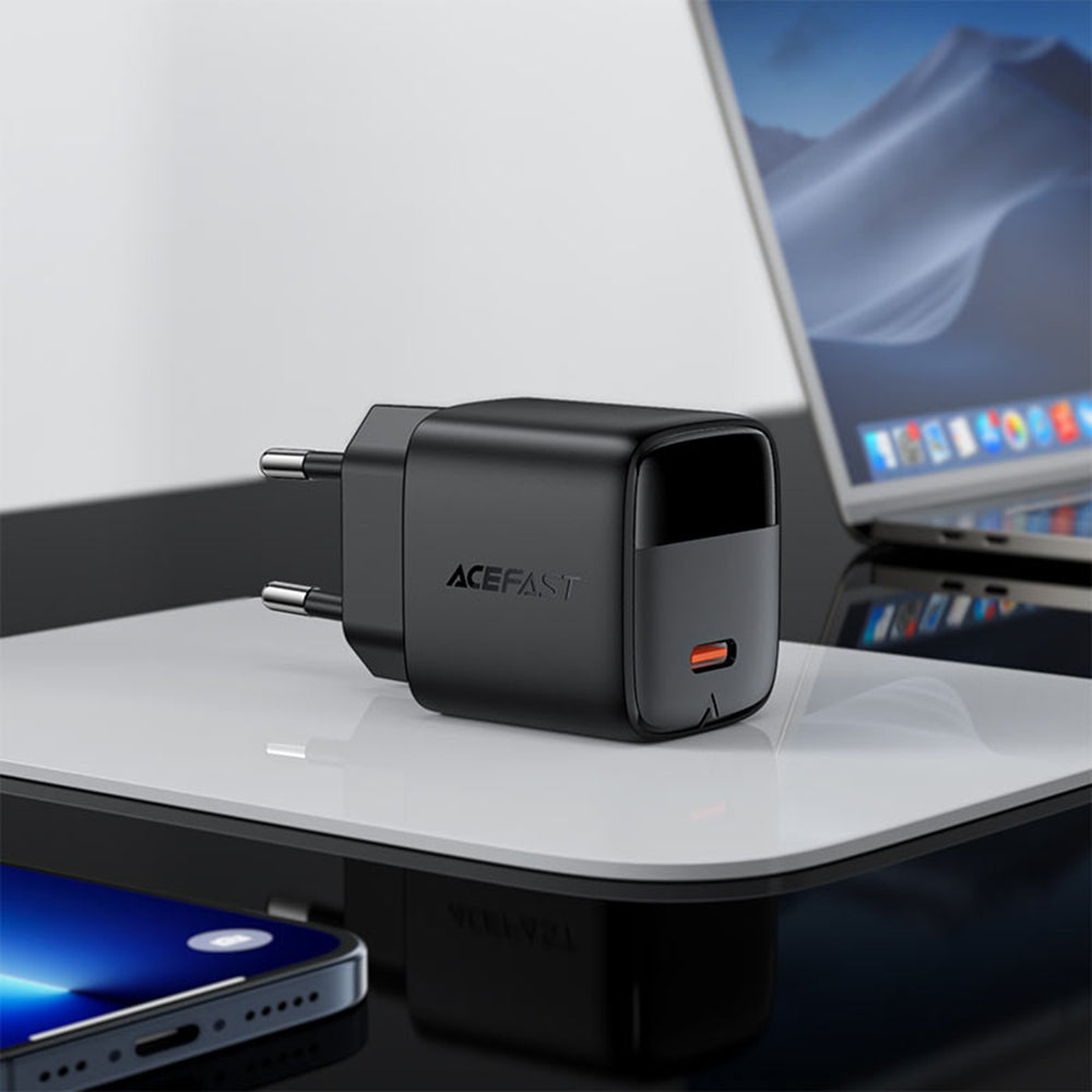 Incarcator Acefast (A113), Type-C, 20W, Fast Charging, Negru