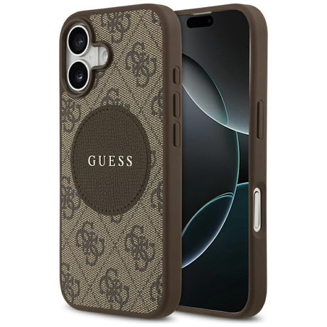 Husa de protectie Guess 4G Circle Classic Logo MagSafe (GUHMP17SP4PGRSGW) compatibil cu iPhone 17, Maro