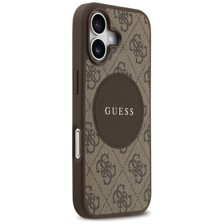 Husa de protectie Guess 4G Circle Classic Logo MagSafe (GUHMP17SP4PGRSGW) compatibil cu iPhone 17, Maro