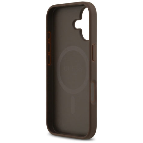 Husa de protectie Guess 4G Circle Classic Logo MagSafe (GUHMP17SP4PGRSGW) compatibil cu iPhone 17, Maro