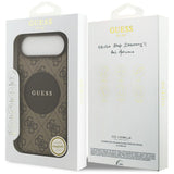 Husa de protectie Guess 4G Circle Classic Logo MagSafe (GUHMP17MP4PGRSGW) compatibil cu iPhone 17 Air, Maro