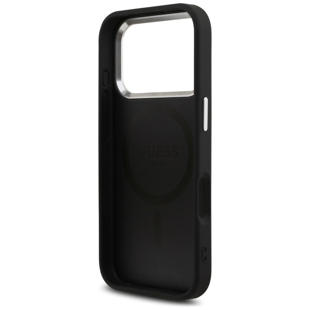Husa de protectie Guess Glitter Series compatibil cu iPhone 17 Pro, Negru