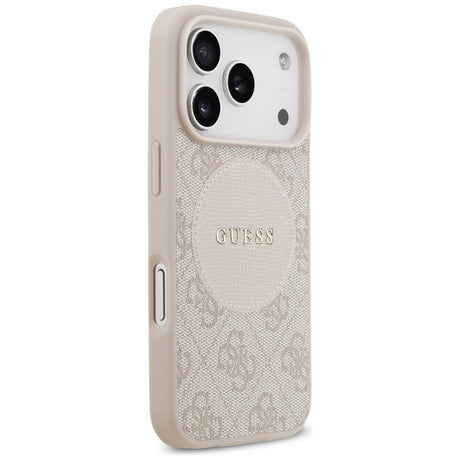 Husa de protectie Guess 4G Circle Classic Logo MagSafe (GUHMP17LP4PGRSGP) compatibil cu iPhone 17 Pro, Roz