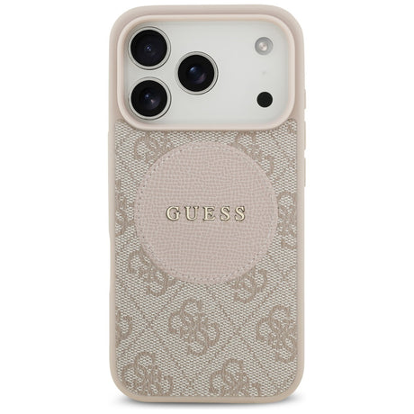 Husa de protectie Guess 4G Circle Classic Logo MagSafe (GUHMP17LP4PGRSGP) compatibil cu iPhone 17 Pro, Roz