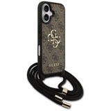 Husa de protectie Guess Hardcase 4G CBDY Big Logo with Cord Strap (GUHCP17SP4GMGCRW) compatibil cu iPhone 17, Maro