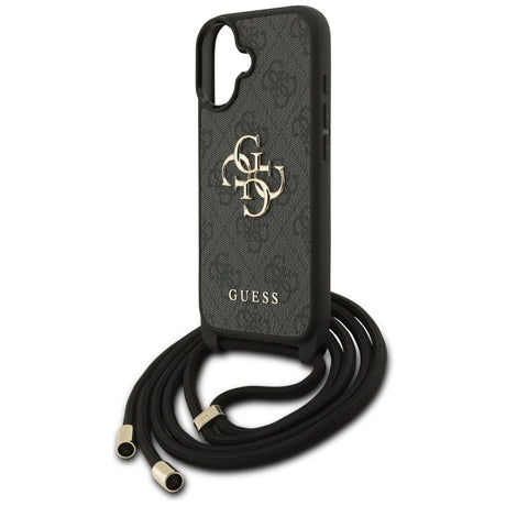 Husa de protectie Guess Hardcase 4G CBDY Big Logo with Cord Strap (GUHCP17SP4GMGCRK) compatibil cu iPhone 17, Negru