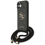 Husa de protectie Guess Hardcase 4G CBDY Big Logo with Cord Strap (GUHCP17SP4GMGCRK) compatibil cu iPhone 17, Negru