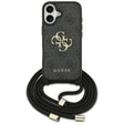 Husa de protectie Guess Hardcase 4G CBDY Big Logo with Cord Strap (GUHCP17SP4GMGCRK) compatibil cu iPhone 17, Negru