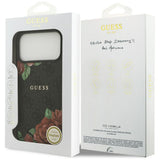 Husa de protectie Guess Hardcase 4G Flowers Print MagSafe (GUHMP17XP4ROPEMCK) compatibil cu iPhone 17 Pro Max, Negru