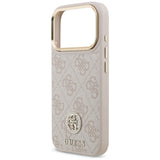 Husa de protectie Guess Hardcase 4G Strass Logo & Big Strap (GUHMP17LP4G4DCSP) compatibil cu iPhone 17 Pro, Roz