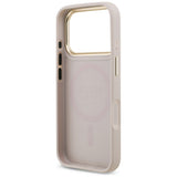 Husa de protectie Guess Hardcase 4G Strass Logo & Big Strap (GUHMP17LP4G4DCSP) compatibil cu iPhone 17 Pro, Roz