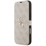 Husa de protectie Guess Book 4G Metal Logo compatibil cu iPhone 17 Pro Max, Roz